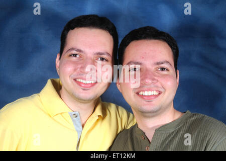 Portrait of smiling twins ; India MR#770