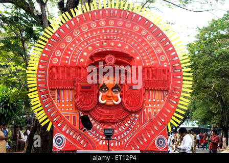 Theyyam folk dance ; Onam Festival ; Trivandrum ; Thiruvananthapuram ; Kerala ; India Stock Photo