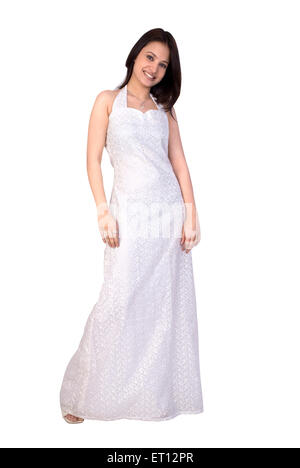 Christen bride in white gown MR#733C Stock Photo
