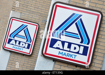 Enschede, The Netherlands, Aldi supermarket Stock Photo