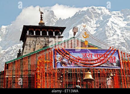 Kedarnath temple ; Uttaranchal Uttarakhand ; India Stock Photo