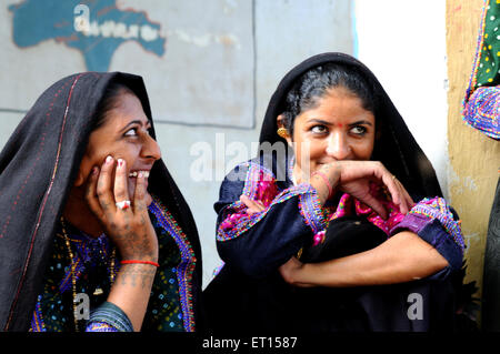 Rural women happy at  Mindiyada near Anjaar ; Kutch ; Gujarat ; India Stock Photo