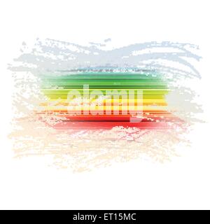 Grunge rainbow brush stroke with stripes on white background. RGB EPS 10 vector illustration Stock Vector