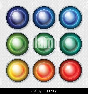 Infographics shiny realistic colorful circles and spheres background. RGB EPS 10 vector illustration Stock Vector