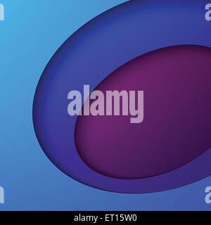 Cut out blue and purple circle shapes abstract background. RGB EPS 10 vector illustration Stock Vector