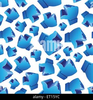 3d Like symbol on white background seamless pattern. RGB EPS 10 vector illustration Stock Vector