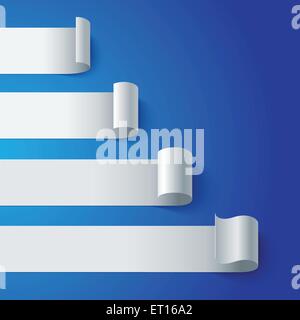 Blank ribbon. Blue banner scroll. Title template Stock Vector