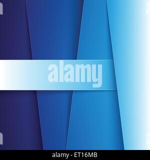 Blue paper diagonal layers with realistic shadows abstract  background. RGB EPS 10 vector illustration Stock Vector