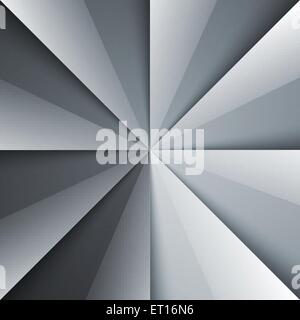 Gray and white tones folded shiny paper triangles background. RGB EPS 10 vector illustration Stock Vector