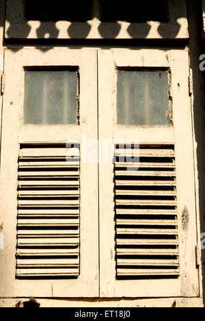 Old wooden closed window India Stock Photo