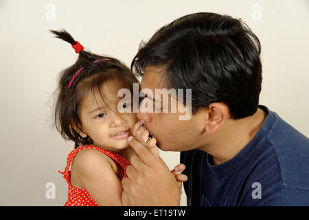 Indian Father loving his daughter MR#736L 736LA Stock Photo