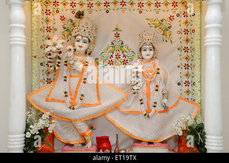 Janmashtami Gokul Ashtami  Festival Idol of Lord Radha Krishna Made of Marble PR#364 Stock Photo