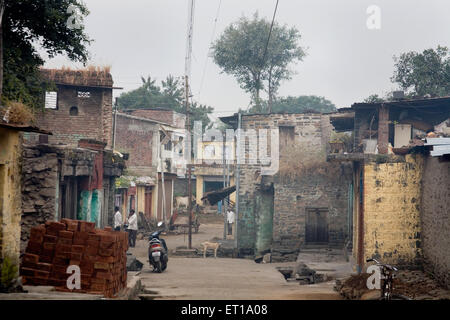 Village houses ; Nandur ; Marathwada ; Maharashtra ; India Stock Photo