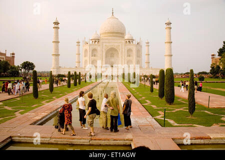 Evening light ; Taj Mahal ; Agra ; Uttar Pradesh ; India Stock Photo