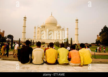 Evening light ; Taj Mahal ; Agra ; Uttar Pradesh ; India Stock Photo