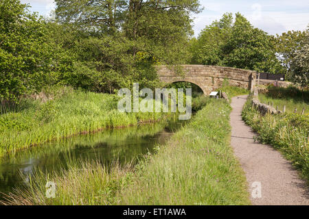 Poysers Bridge on the Cromford Canal by Ambergate, Derbyshire, England Stock Photo