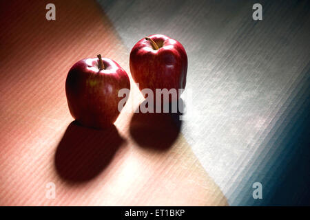 Fruits  ; apple on grey background Stock Photo