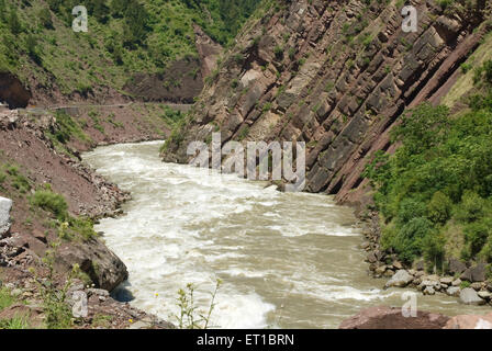 River Jhelum, Uri sector, Jammu and Kashmir, union territory, UT, India, Asia Stock Photo