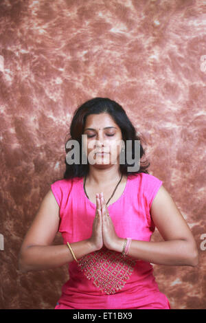 Indian woman meditation ; India ; MR#749 Stock Photo