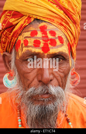 Portrait of sadhu ; Jaisalmer ; Rajasthan ; India ; Asia ; Asian ; Indian Stock Photo