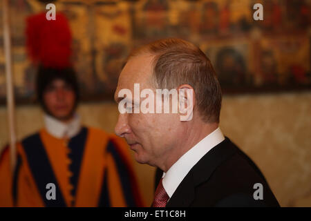 Vatican. 10th June, 2015. Vatican City 10/06/2015 Pope Francis meets the President of the Russian Federation Vladimir Putin Credit:  Realy Easy Star/Alamy Live News Stock Photo