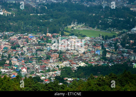 aerial Shillong city ; Shillong ; Meghalaya ; India Stock Photo