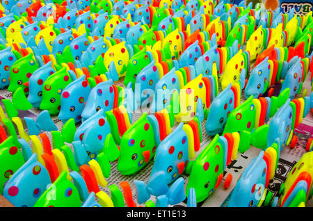 Fish shape colourful toys Kolkata West Bengal India Asia Stock Photo