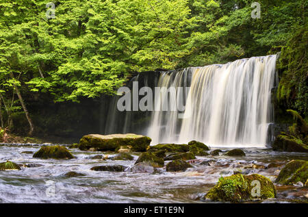 Brecon Beacons National Park waterfalls in Wales at England Stock Photo