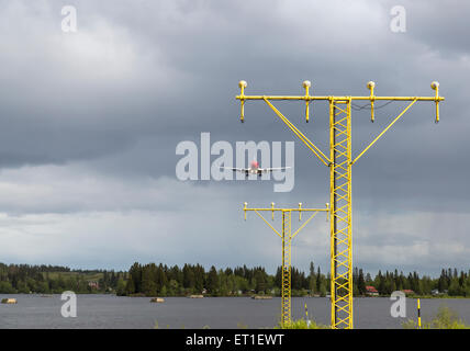 Aircraft Coming in for Landing Stock Photo