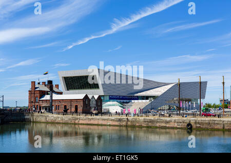 The Museum of Liverpool from Albert Dock, Pier Head, Liverpool, Merseyside, England, UK Stock Photo