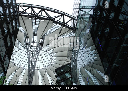 metal glass ceiling roof top, Berlin, Germany, German, Europe, European Stock Photo