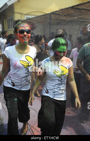 Holi festival, Bombay, Mumbai, Maharashtra, India, Asia Stock Photo