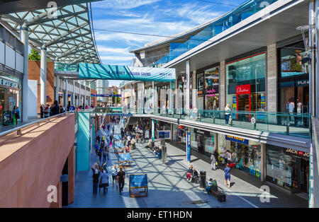 Stores in the Liverpool One shopping centre, Liverpool, Merseyside, England, UK Stock Photo