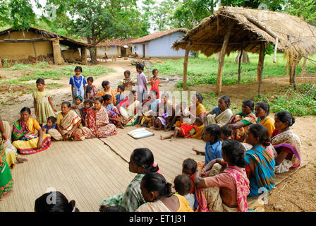 Ho tribes women educated by volunteers ; Chakradharpur ; Jharkhand ; India NO MR Stock Photo