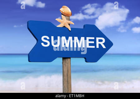 Summer at the beach and sea on vacation Stock Photo