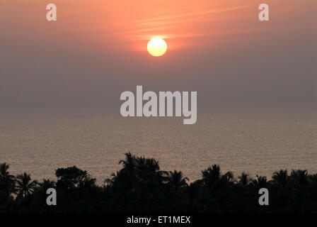 Sunset, Anjarle, Arabian sea, Dapoli, Ratnagiri, Maharashtra, India, Asia Stock Photo