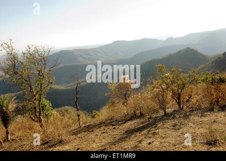 View of Satpura ranges from Chikhaldara district Amravati Maharashtra India Stock Photo
