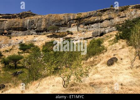 Girijatmaj Ashtavinayak Temple, Ganesha Temple, Ganesa Lena, Ganesh Pahar Caves, Lenyadri, Golegaon, Junnar, Pune, Maharashtra, India, Asia Stock Photo