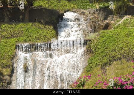 garden waterfall Stock Photo