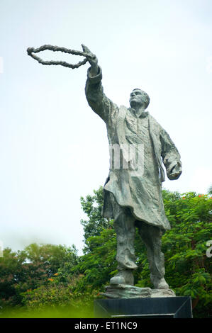 Statue of Rajiv gandhi at ; Bombay Mumbai ; Maharashtra ; India Stock Photo