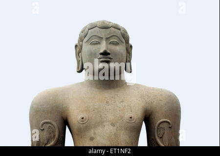 Statue of jain deity gomateshvara ; Sravanabelagola ; Hassan ; Karnataka ; India Stock Photo