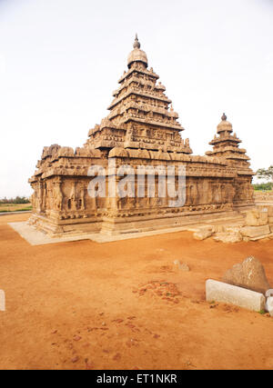 Shore temple ; Mahabalipuram Mamallapuram ; Tamil Nadu ; India Stock Photo