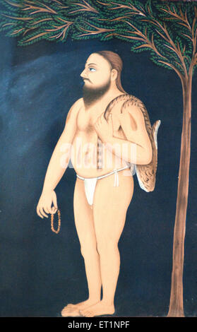 Painting of samarth ramdas at Thanjavur ; Tamil Nadu ; India Stock Photo