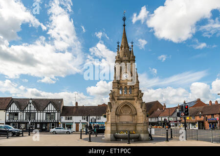 The American Fountain was a gift from American publisher George Childs to Stratford upon Avon, a tribute to Shakespeare Stock Photo