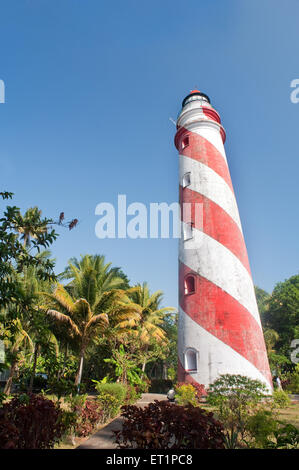 Tangasseri Lighthouse , Thangassery Lighthouse , Thangasseri Lighthouse ; Light House ; Quilon ; Kollam ; Kerala ; India ; Asia Stock Photo