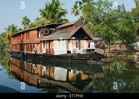 Kettuvallam houseboat ; Kerala ; India Stock Photo