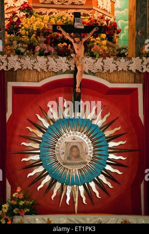 Statue of christ jesus in santa cruz basilica ; Cochin Kochi ; Kerala ; India Stock Photo