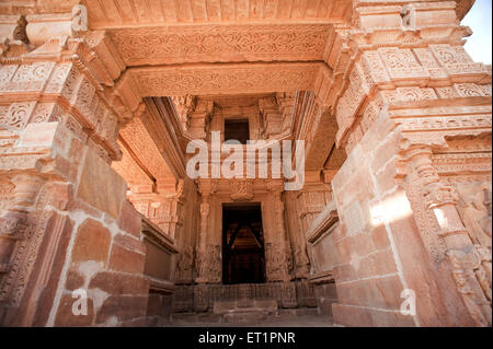 Interior of saas temple ; gwalior fort ; Madhya Pradesh ; India Stock Photo