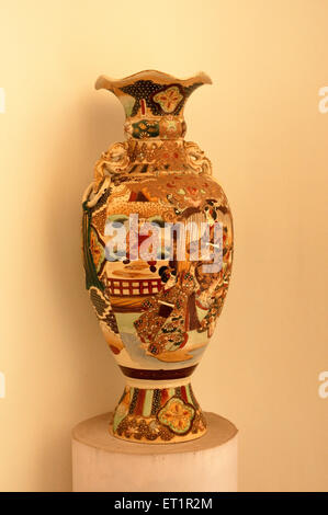 Vase in scindia museum in jaivilas palace ; Gwalior ; Madhya Pradesh ; India Stock Photo