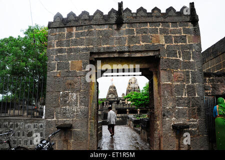 Entrance of ardhnari nateshwar temple ; Velapur ; Solapur ; Maharashtra ; India Stock Photo